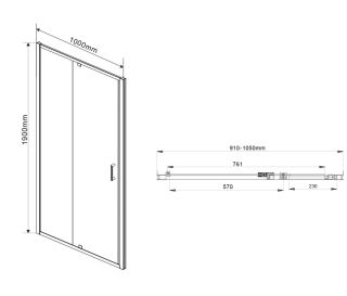 Душевая дверь Vincea Intra VDP-1I9010CL 90/100 см