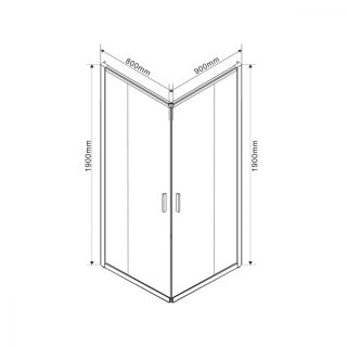 Душевой уголок Vincea Garda VSS-1G8090CL 90x80 см