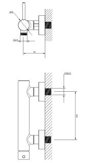 Смеситель для душа Omnires Y золото Y1240GL