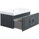 Тумба под раковину La Fenice Cubo FNC-01-CUB-G-80 Серая матовая 80 см
