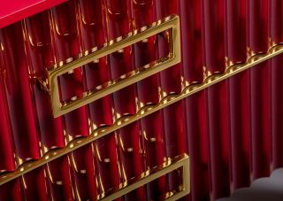 Тумба под раковину Armadi Art Monaco 80см бордо/золото 867-080-RG