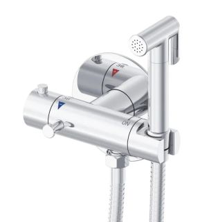 Гигиенический душ с термостатом Rose R915 хром