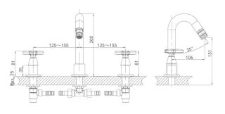 Смеситель для раковины DQ Hessen Goethe хром DA1384141