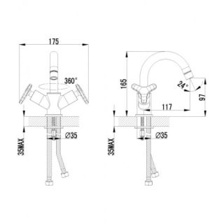Смеситель для раковины Lemark Plus Spirit (LM1907C)