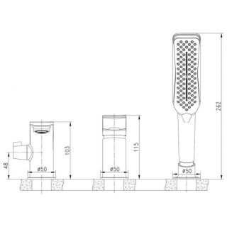Смеситель на борт ванны Lemark Allegro (LM5945CW)