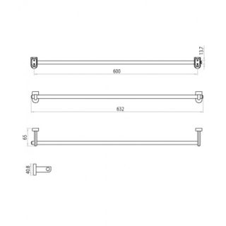 Штанга для полотенец Lemark Omega (LM3138C)