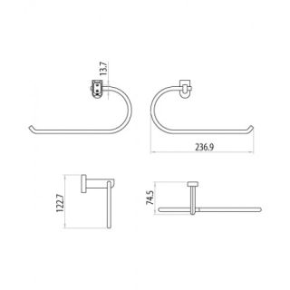 Держатель для полотенец Lemark Omega (LM3135C)