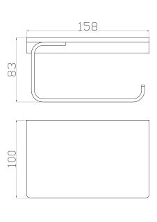 Держатель для туалетной бумаги с полкой Wonzon & Woghand Eclipse WW-9126 хром