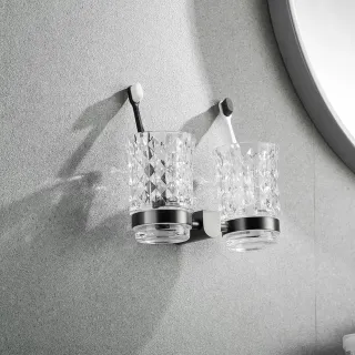 Стакан двойной для ванной комнаты Rose RG1722T пепельный