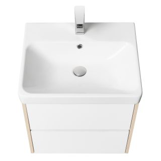 Тумба под раковину Aquaton Сканди 55 1A251701SDB20 подвесная Белый/Дуб верона