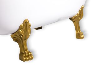 Ванна из искусственного камня AquaStone Скарлет 170x80см ножки бронза