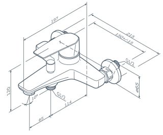 Смеситель Am.Pm GEM F90A10000 ванны и душа