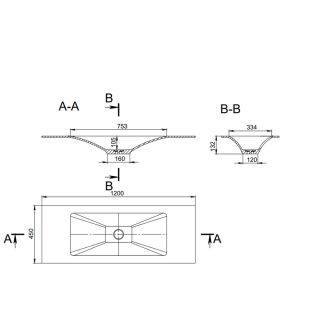 Столешница с раковиной Holbi Sirius 120см белый матовый 1.05.003.11.1