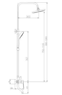 Душевая стойка Haiba HB2414 хром