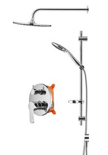 Душевой комплект Swedbe Platta 5536G1 хром/серый