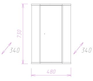 Шкаф подвесной Onika Модерн 303401 угловой 34см белый
