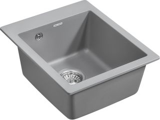 Мойка кухонная Paulmark Kante PM104249-GRM серый металлик
