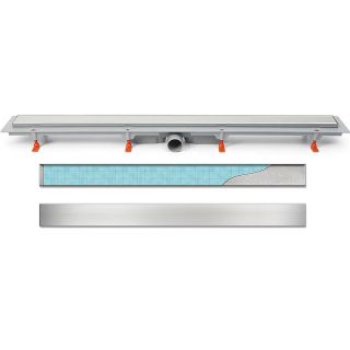 Душевой лоток Veconi Klasik N 750 V750KN с решеткой Хром глянцевый под плитку