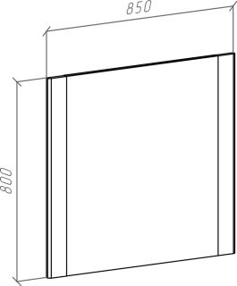 Зеркало Bellezza Сесилия 85см белый 00000007087