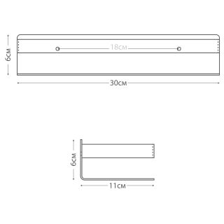 Полка прямоугольная Fixsen одноэтажная Hotel (FX-31003G)