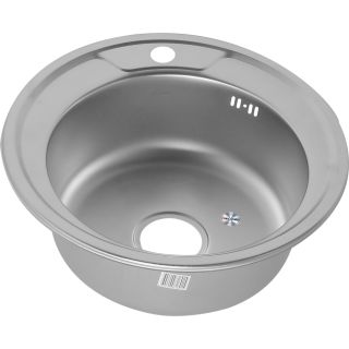 Мойка 490 Melana 0,8/180 хром матовый с сифоном (002/2M *15)