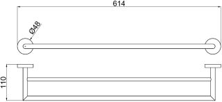 Полотенцедержатель Allen Brau Priority 6.31012-BN двойной Никель брашированный