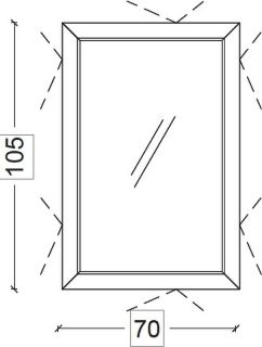 Зеркало с подсветкой Armadi Art Dolce 567-Rose 70 см пыльная роза