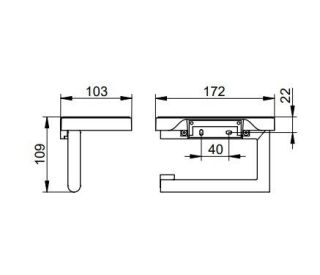Держатель для туалетной бумаги с полочкой Keuco Reva 12873019000 хром