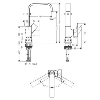 Смеситель Hansgrohe Metropol 32511700 для раковины