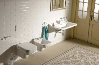 Раковина Kerasan Waldorf  4142K1bi/cr*1 Белая 100 см