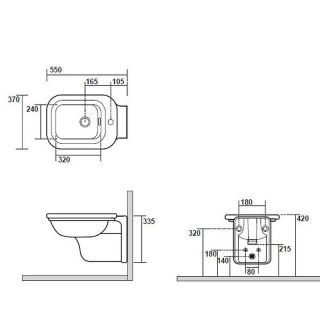 Биде подвесное Kerasan Waldorf 4125K1bi/cr*1 белое