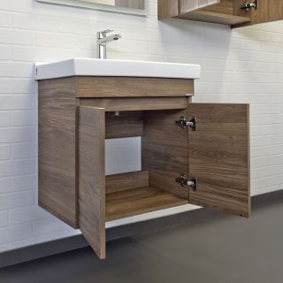 Тумба с раковиной Comforty Осло 00-00011149 60 см Дуб темно-коричневый