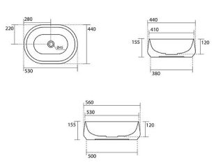 Раковина Kerasan F10 4460511 Зеленая матовая 56 см