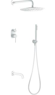 Душевой комплект Boheme Uno 464-2-MW белый матовый