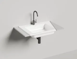 Подвесная раковина Salini Onda S-Stone 1402201MRF 80см RAL полностью