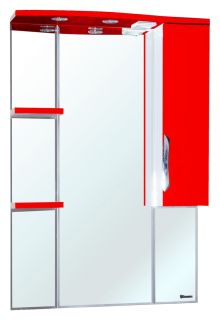 Зеркало-шкаф с подсветкой Bellezza Лагуна 75см правый красный 00000001109
