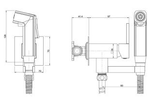 Гигиенический душ Paini Bella BLPZ442 чёрный матовый