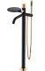 Напольный смеситель для ванны Boheme Stick 129-BG.2 чёрный матовый/золото