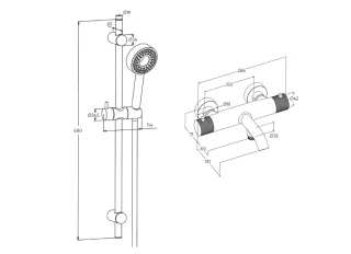 Смеситель для ванны и душа Milleau Tissage ML81803/0705L.BD-CR хром