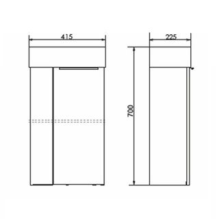Тумба с раковиной Comforty Асти 40 00-00012835 подвесная Белый глянец