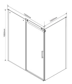 Душевой уголок Vincea Como VSR-1C1015CL 150x100 см