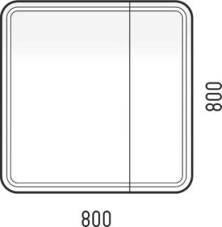 Зеркало-шкаф с подсветкой Corozo Алабама 80см белый SD-00000902