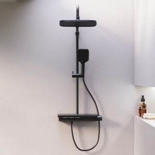 Душевая стойка Damixa Gala 953760300 с термостатом Черная матовая