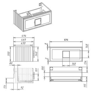 Тумба под раковину La Fenice Cubo FNC-01-CUB-BG-90 Синяя матовая 90 см