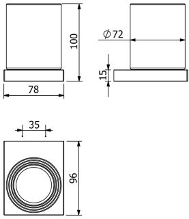 Стакан Kludi Vela C 31975N1 брашированная бронза