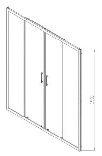 Душевая дверь Vincea Alpha VDS-3AL2170CL 170 см