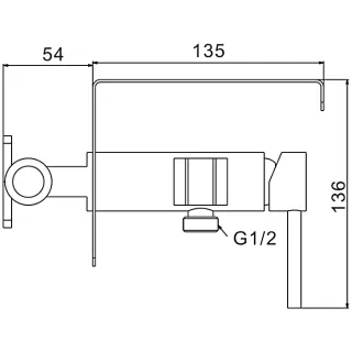 Гигиенический душ Frap F7516 хром