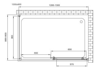 Душевой уголок Vincea Alpha VSR-3AL9013CL 130x90 см
