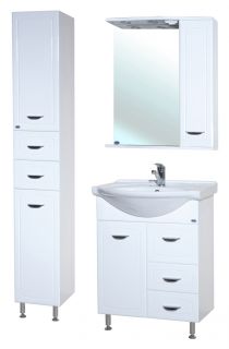 Зеркало-шкаф с подсветкой Bellezza Классик 65см правый белый 4611910001016