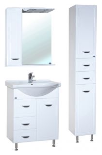 Зеркало-шкаф с подсветкой Bellezza Классик 65см левый белый 00000001080